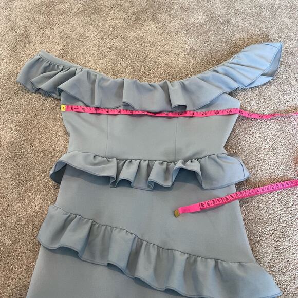 Show Me Your Mumu Women's Greta Dress‎ in Steel Blue Stretch Size M - Picture 6 of 9